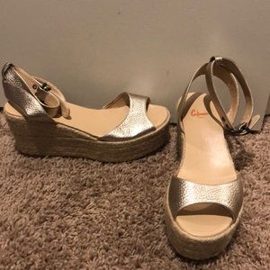 Size 37 Castaner metallic Wedge Sandals